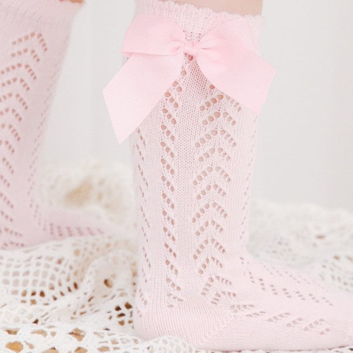 Spanish Style Baby Girls Socks Toddlers Bow Sock for Kids