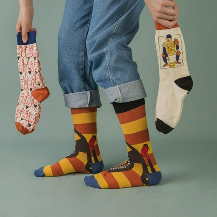 Abstract Art Skateboard Socks