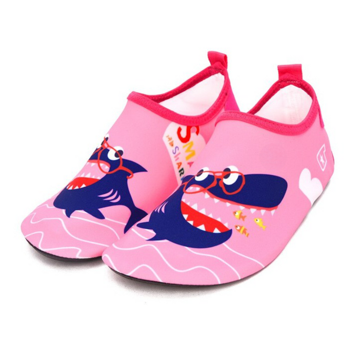 Cartoon Printed Kids Quick Dry Aquatic Shoes For Girls And Boys