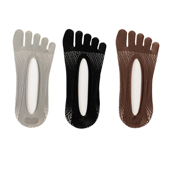 3 Pair Mesh Mixed Five Finger Socks For Men's