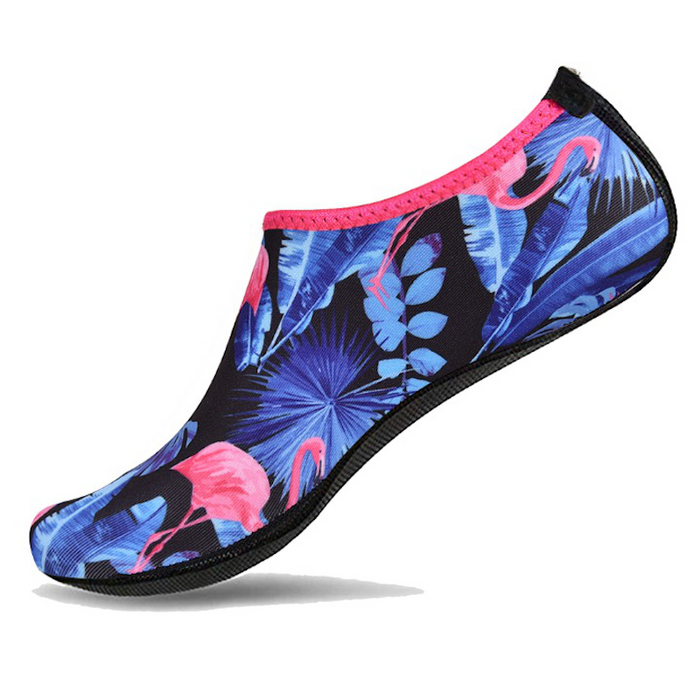 Flamingo Leaves Printed Aquatic Shoes