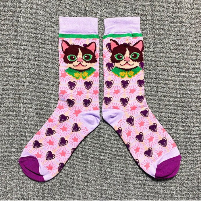Printed Spring Retro Socks