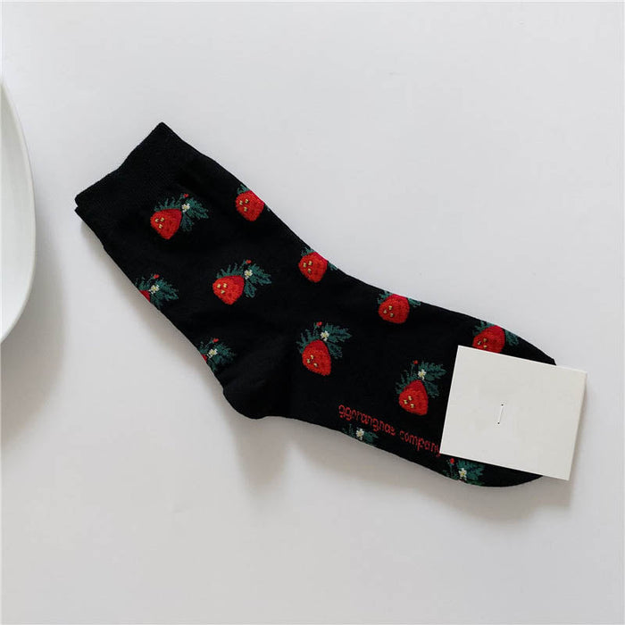Floral Patterned Long Printed Socks Set