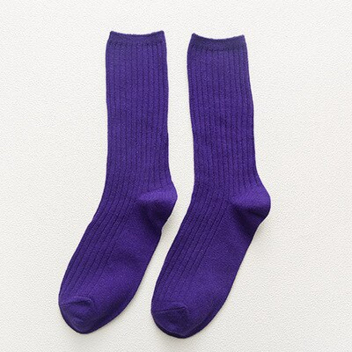 All Season Basic Daily Knitted Socks