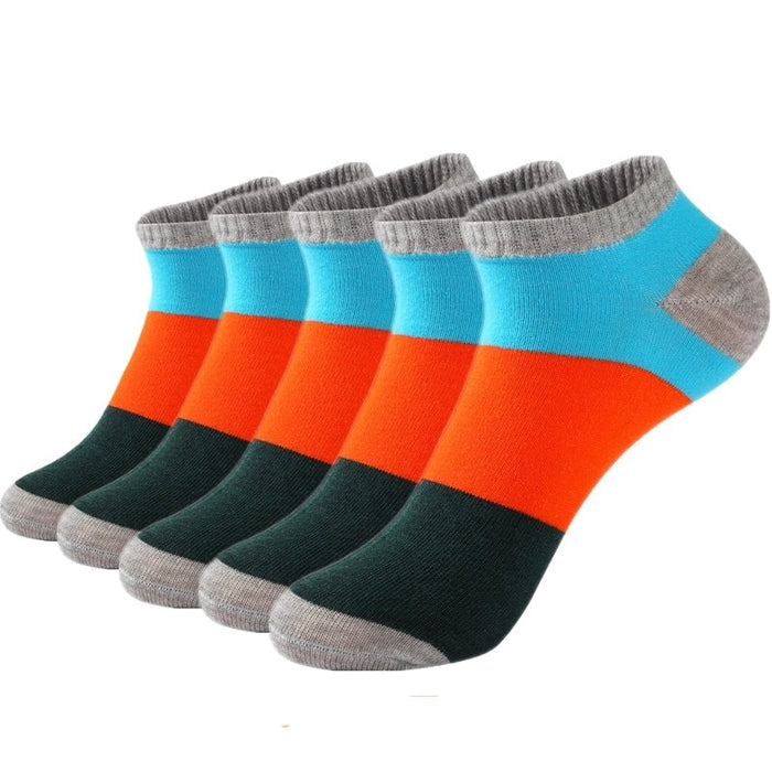 5 Pairs Men's Summer Patterned Socks
