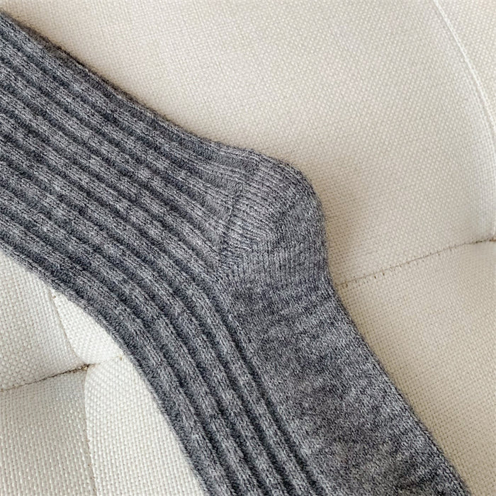 Solid Thick Thermal Long Socks