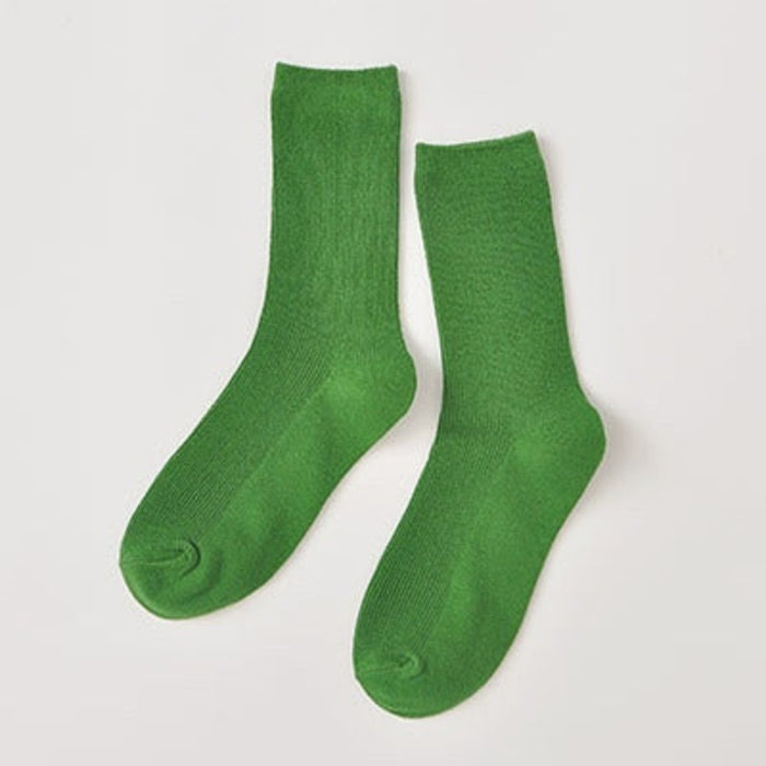 High Loose Solid Knitted Socks