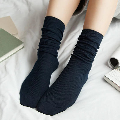 Loose Solid Knitted Long Socks