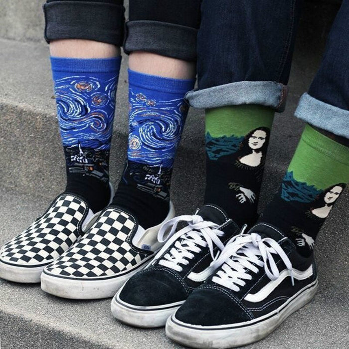 Retro Abstract Printed Night Socks