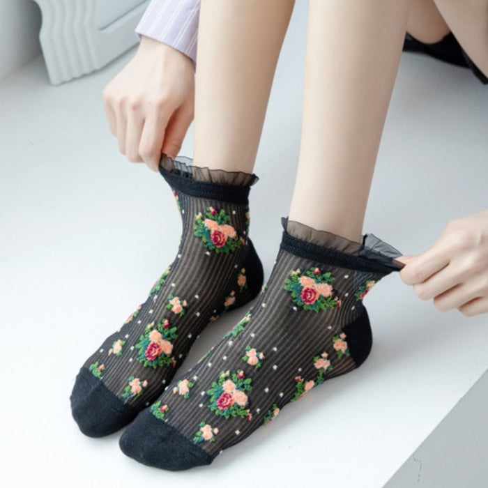 Style Lace Ruffle Socks For Women
