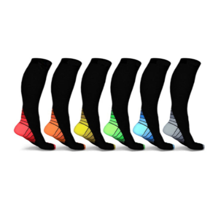 Striped Knee-high Breathable Compression Socks