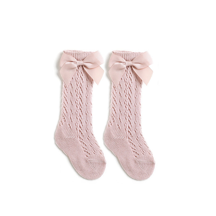 Baby Girls Bow Openwork Long Sock