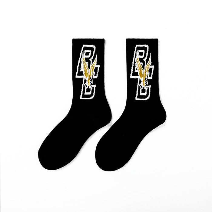 Printed Basket Ball Style Long Socks Set