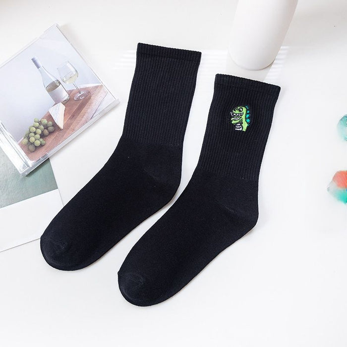 Elegant Printed Breathable Long Socks