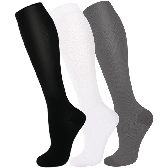 3 Pairs Copper Antimicrobial Socks – Support and Compression