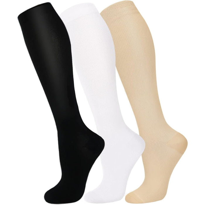 3 Pack Copper Compression Socks - Comfort and Support