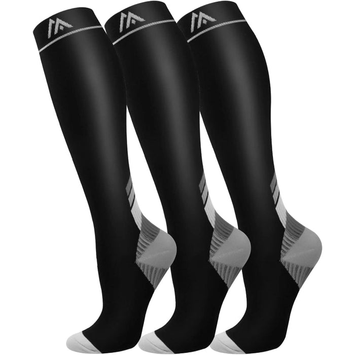 3 Pack Copper Compression Socks - Comfort and Support