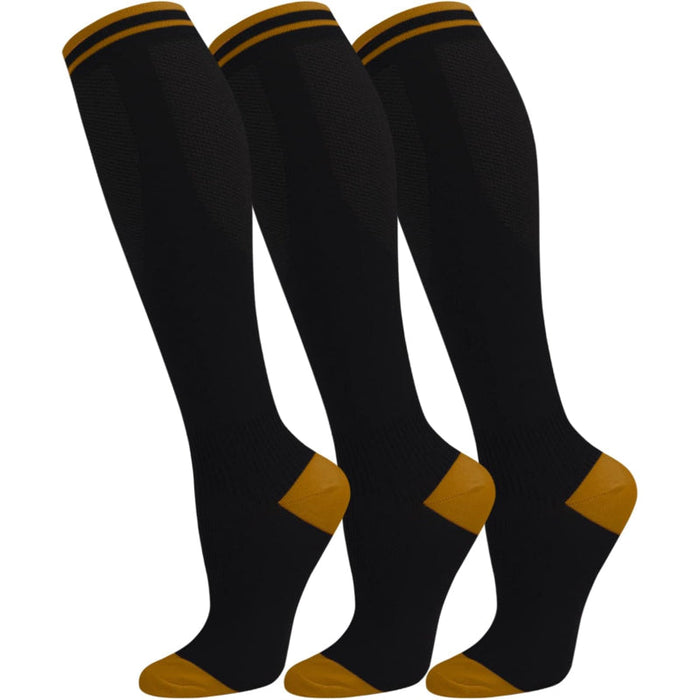 3 Pairs Copper Antimicrobial Socks – Support and Compression