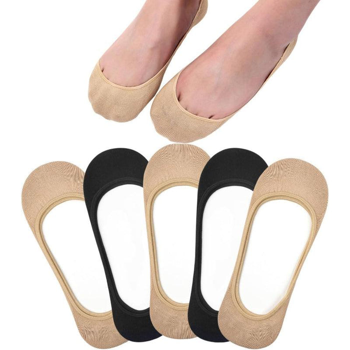 5 Pair Ultra Liners Non-Slip Toe Socks – Invisible Comfort