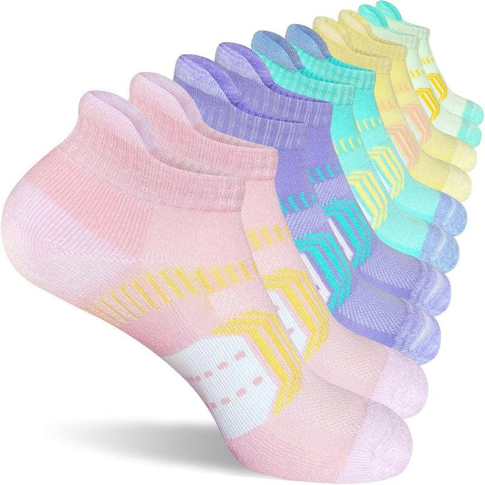 5 Pairs Cushioned Anti-Blister Running Socks – All Day Performance