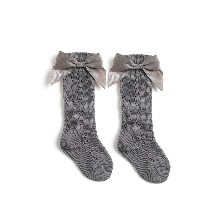 Baby Girls Bow Openwork Long Sock