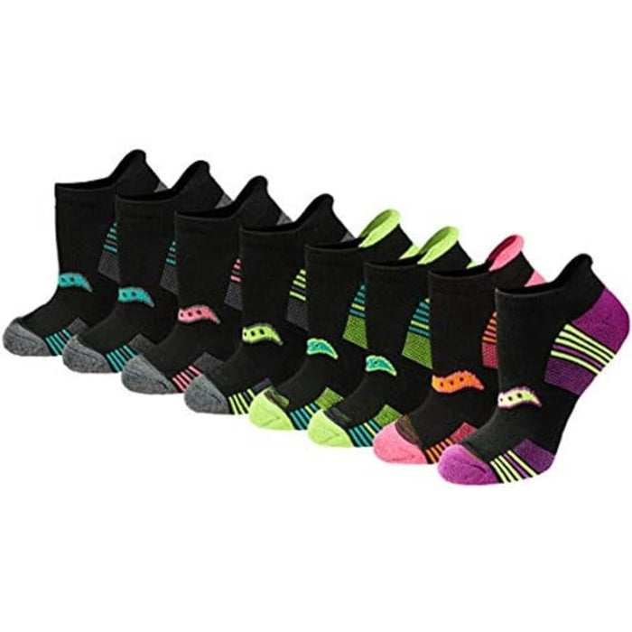 Pack Of 8 Athletic Low Cut Cushioned Socks