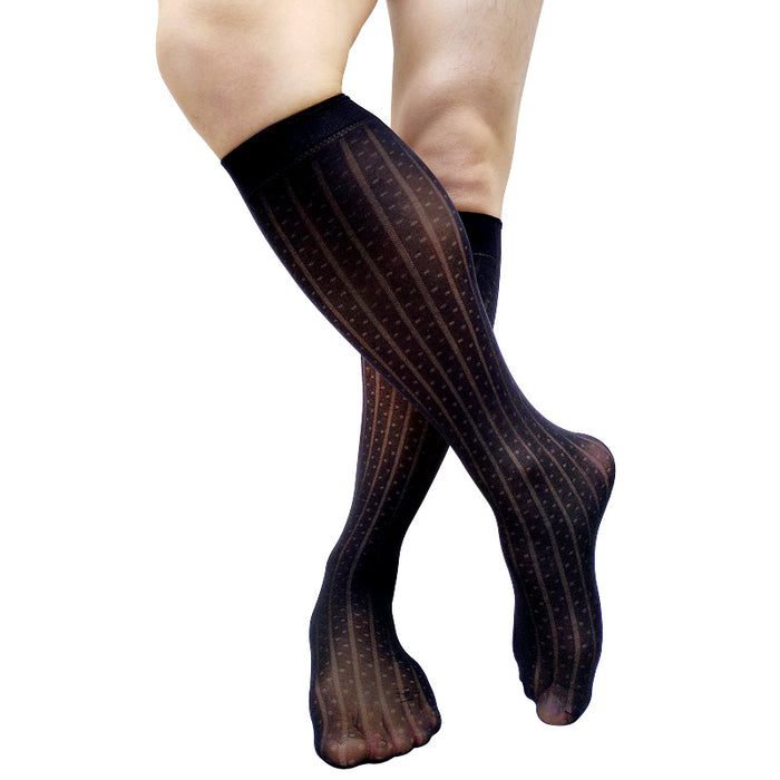 Black Long Tube Knee High Men Socks
