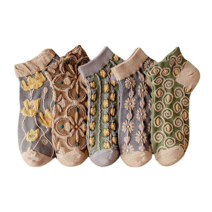 Retro Embroidery Kawaii Women Socks