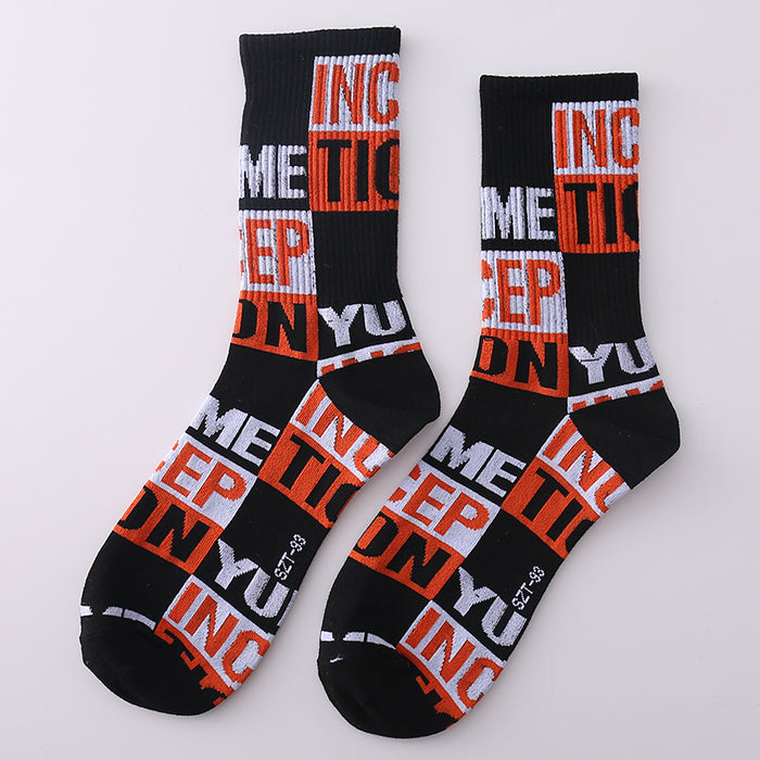 Hip Hop Style Cartoon Printed Long Socks