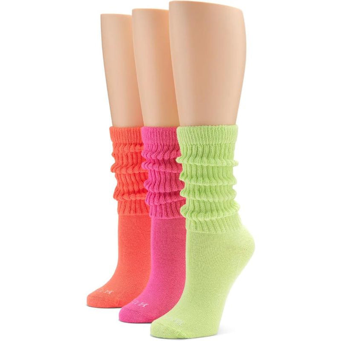 Pack Of 3 Women Soft Loose Fit Solid Colored Socks