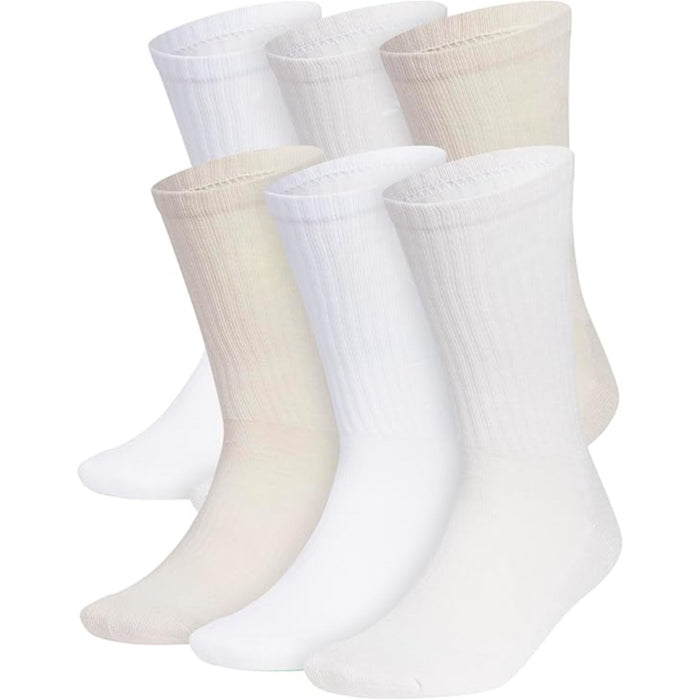 6 Pairs Versatile Cushioned Crew Socks