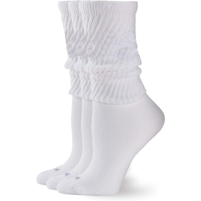 Pack Of 3 Women Soft Loose Fit Solid Colored Socks