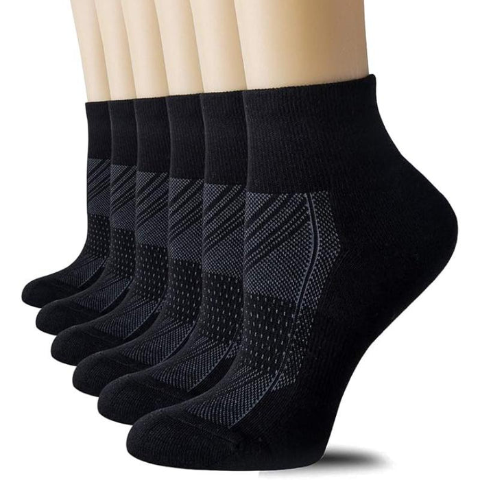 6 Pairs Women Cushioned Running Short Length Socks