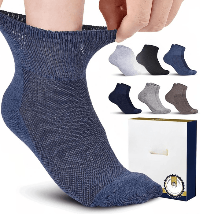 6 Pairs Quarter Length Neuropathy Socks – Comfort & Support