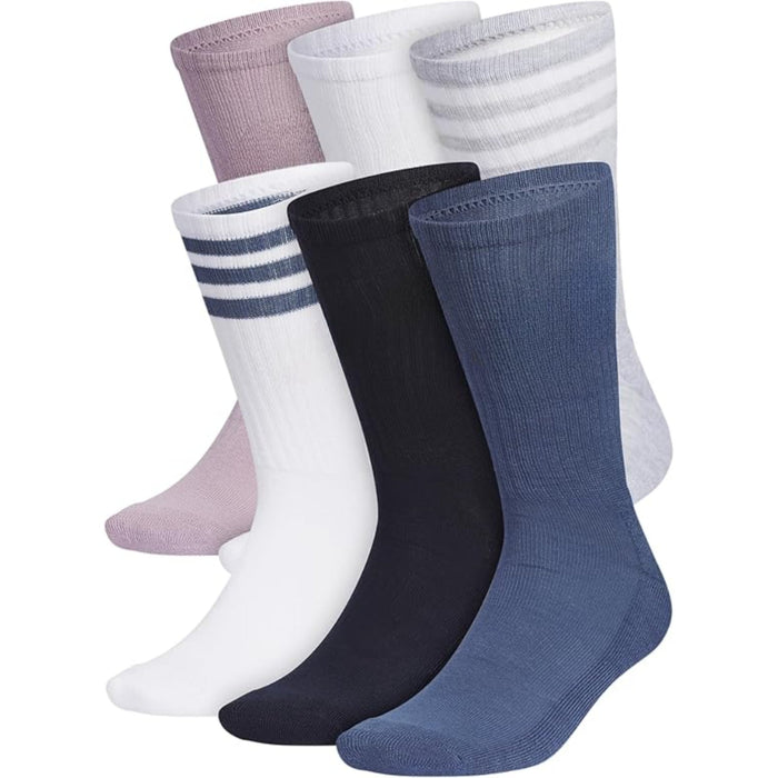 6 Pairs Versatile Cushioned Crew Socks