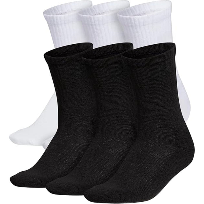 6 Pairs Versatile Cushioned Crew Socks