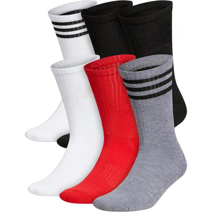 6 Pairs Versatile Cushioned Crew Socks