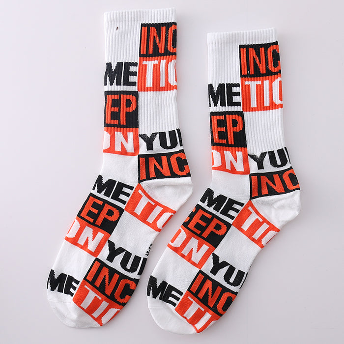 Hip Hop Style Cartoon Printed Long Socks