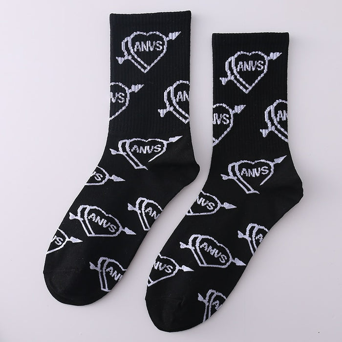 Printed Basket Ball Style Long Socks Set