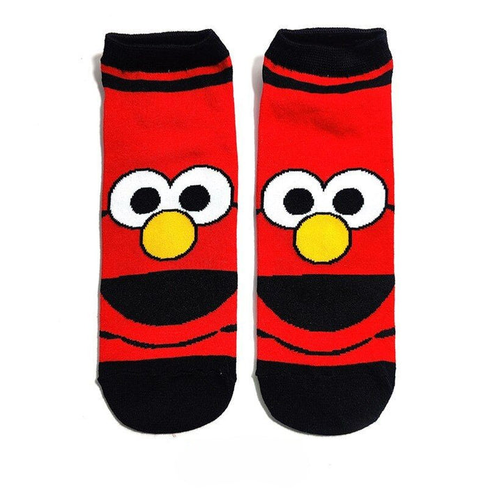 Red Smile Short Men Casual Socks