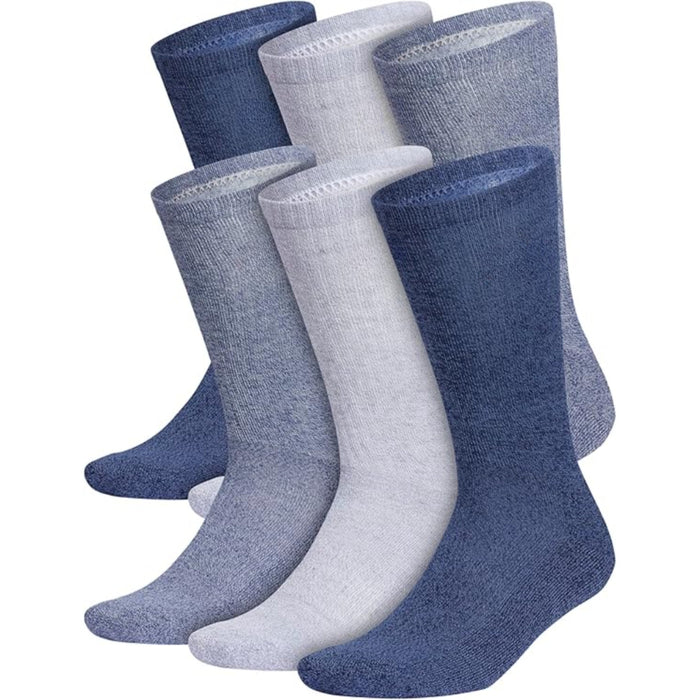 6 Pairs Versatile Cushioned Crew Socks