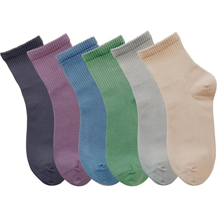 Pair Of 6 Women Solid Colored Low Cut Socks