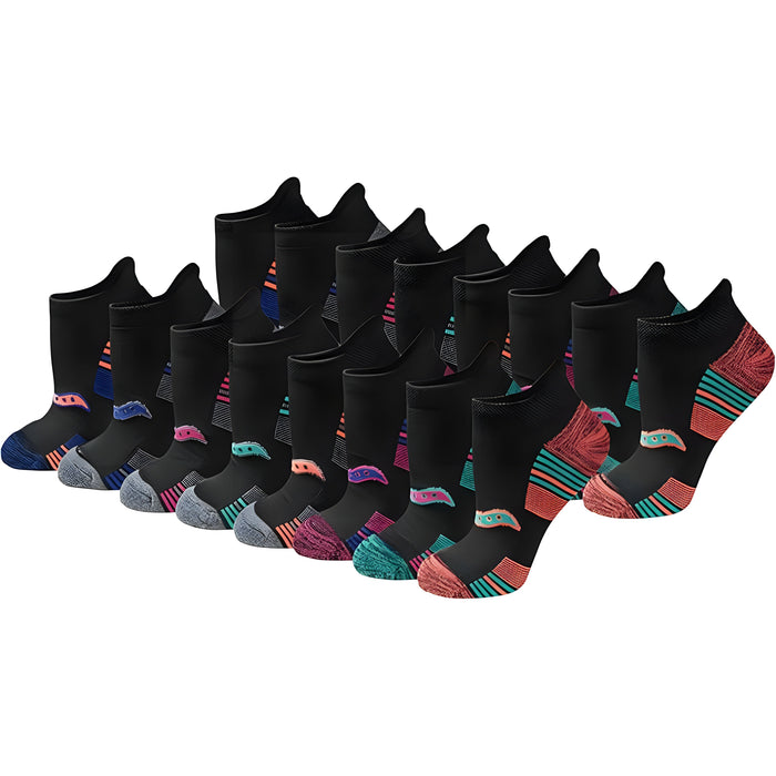 Pack Of 16 Athletic Low Cut Cushioned Socks