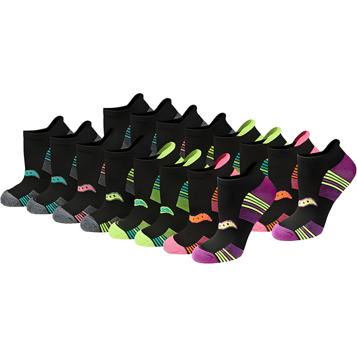 Pack Of 16 Athletic Low Cut Cushioned Socks