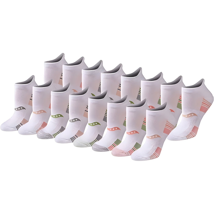 Pack Of 16 Athletic Low Cut Cushioned Socks