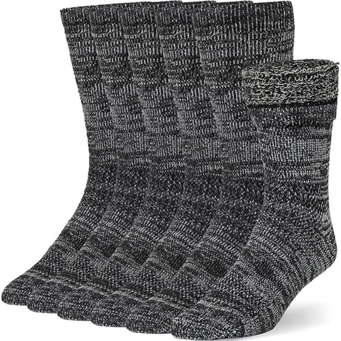 Pack Of 6 Pair Heavy Duty Thermal Wool Cushioned Socks