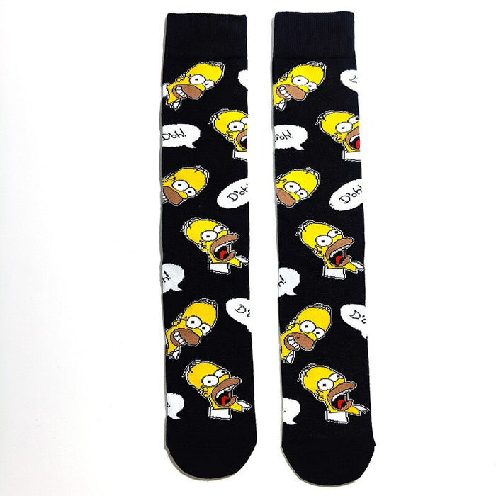 Street Wear Cartoon Print Socks