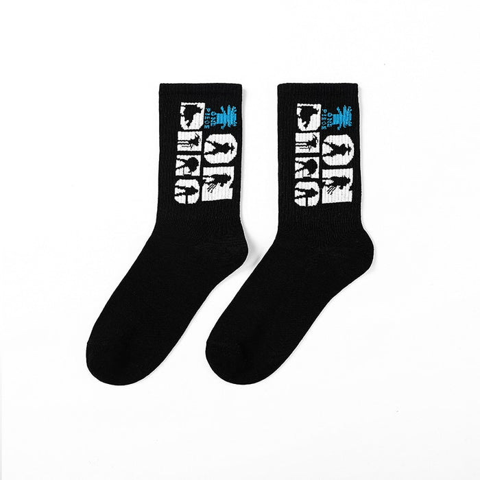 Printed Basket Ball Style Long Socks Set