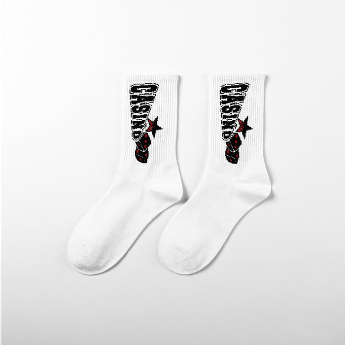 Printed Basket Ball Style Long Socks