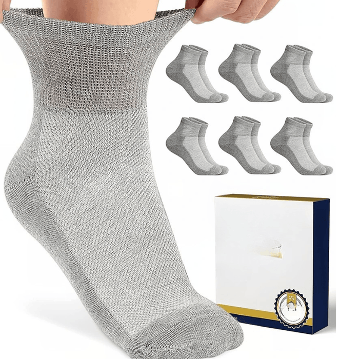 6 Pairs Quarter Length Neuropathy Socks – Comfort & Support